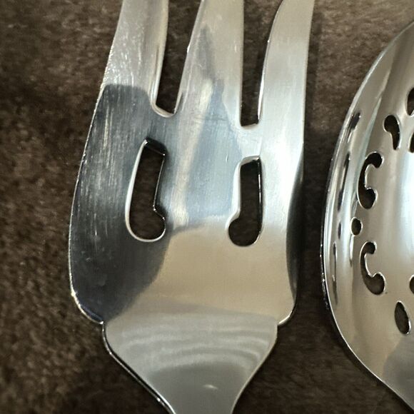 7pc Serving Set Fork Casserole Pierced Oneida Community VINLAND Stainless - Picture 10 of 10